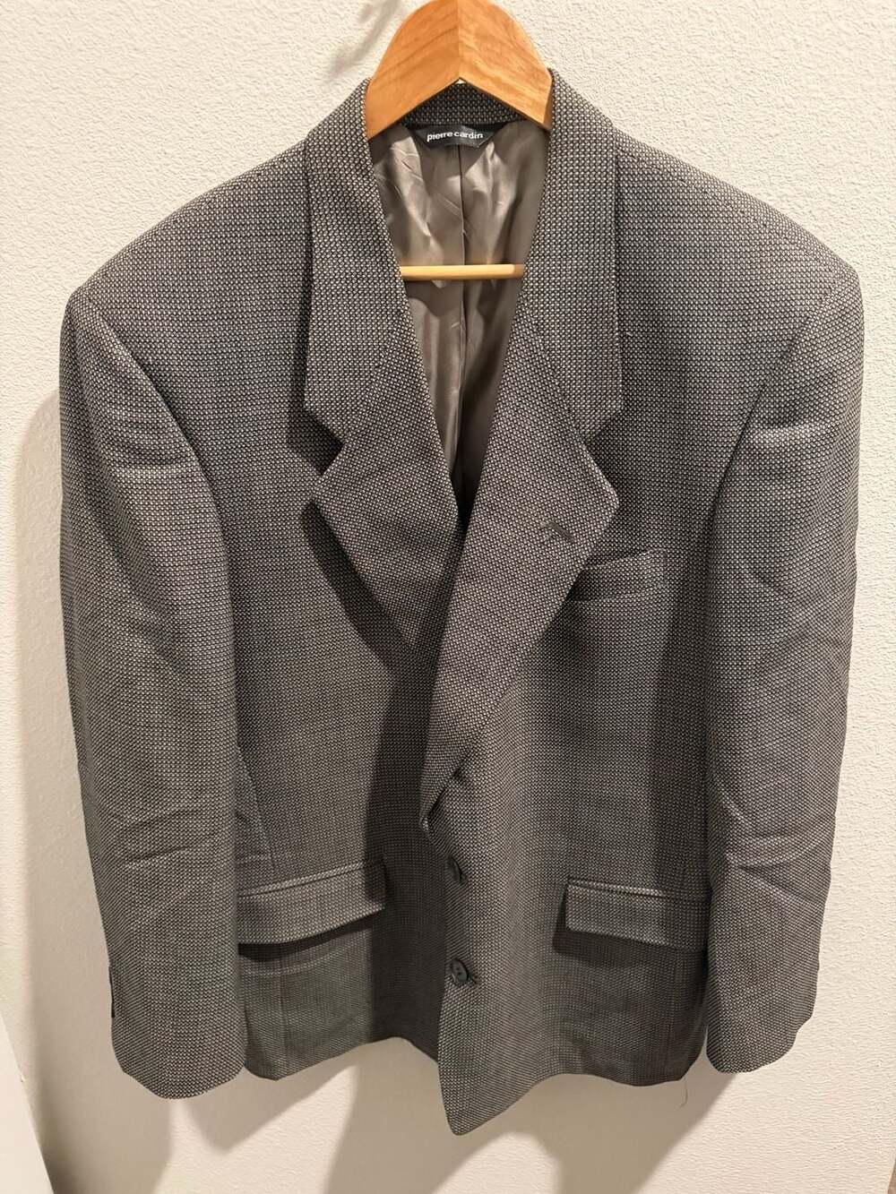 Pierre Cardin Vintage Two-Button Micro Pattern Sport Coat Blazer